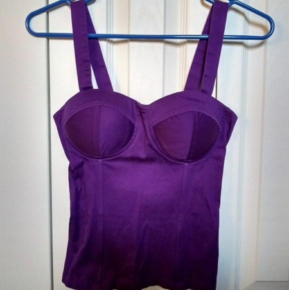 lavender bustier top